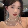 Long Pearl Necklace Women'S Light Luxury Retro High-End Neck Chain Sweater Chain Stacked Sweater Chain Accessories