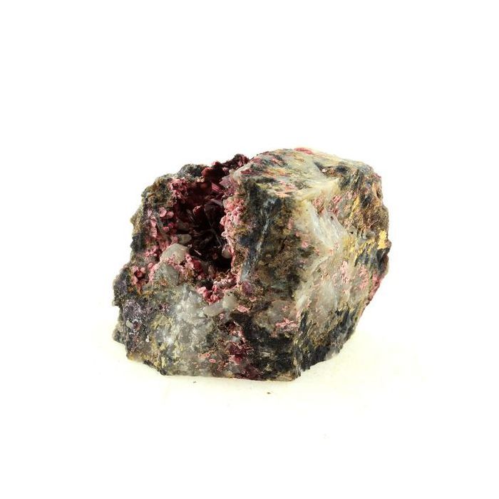 Pierres et Minéraux. Erythrite + Quartz. 259.0 ct. Bou Azzer Mine, Ouarzazate Province, Maroc.