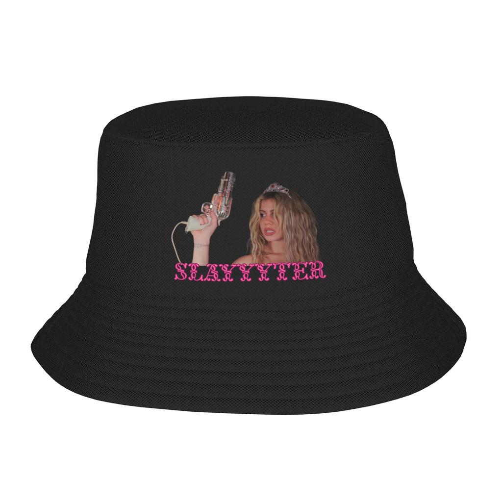 Harajuku  SLAYYYTER Bucket Hat Unisex Foldable Camping  FisherUnisex Caps Beach Hatwear Bob Hat