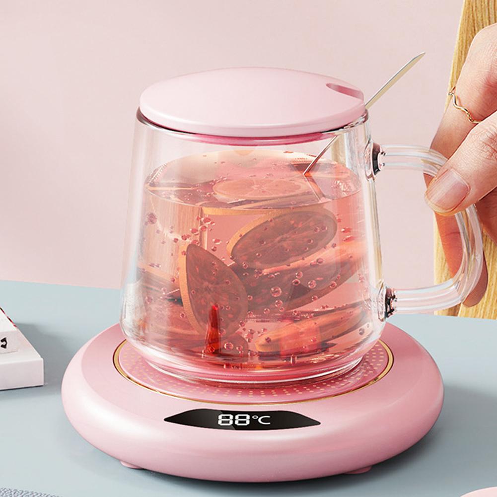 Thermostatischer Heizuntersetzer, Tassenwärmer, 3-Gang-Becherwärmer, 75 °C, Heißteebereiter, elektrischer Mini-Induktionsherd, Kaffee-Heizkissen