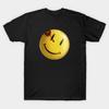 Men Black Motorcycle Tee Vintage Blood Splatter Wounded Classic Smiley Graphic Cotton T-shirt C