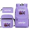Animation Cartoon Kinderrucksack Freizeit Federmäppchen Umhängetasche Dreiteiliges Set, Grund- und Sekundarschule Schultasche