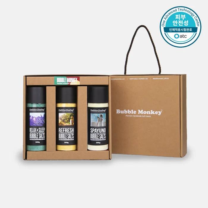 

Bubble Monkey Bubble Salt 3-Type Bath Salt Gift Set 2. Emotional Recovery Package