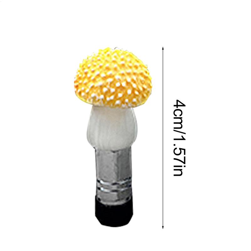 Valve Stem Caps Leak-Proof Mushroom Tire Air Cap Set 4pcs Tire Valve Cap Set with French Valve Adapter External Tire Decoration