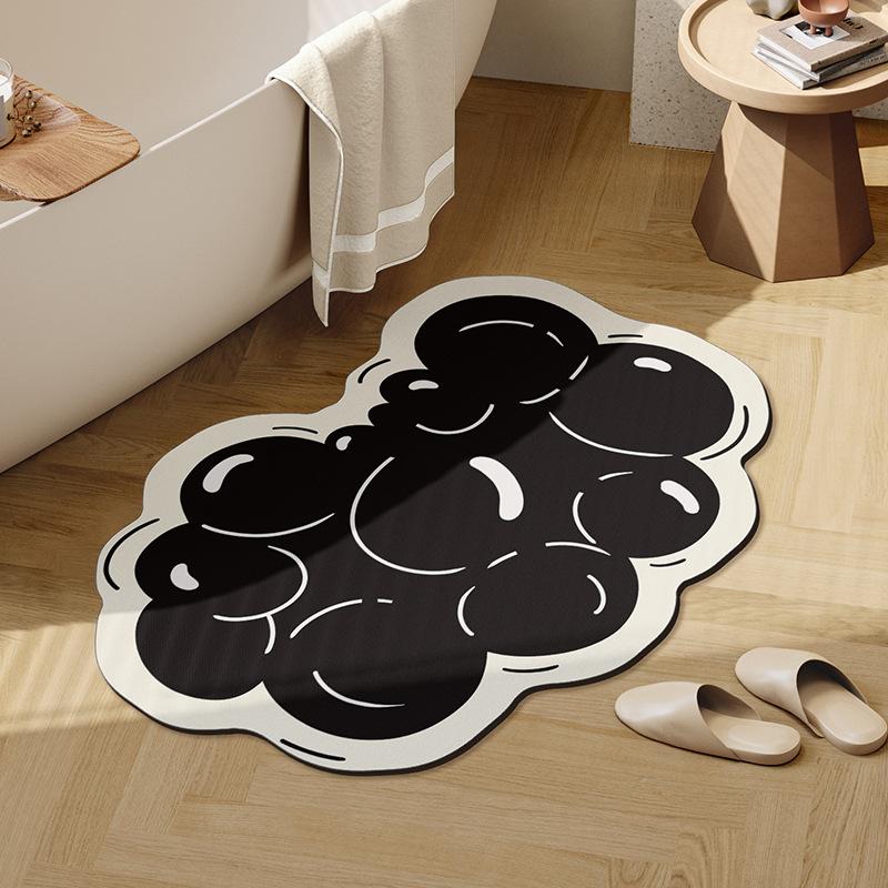 

Bathroom Floor Mats Anti-slip Strong Water Absorption Bathroom Entrance Toilet Special Anti-fall Foot Mats Quick-drying Diatom Mud 40 * 60cm