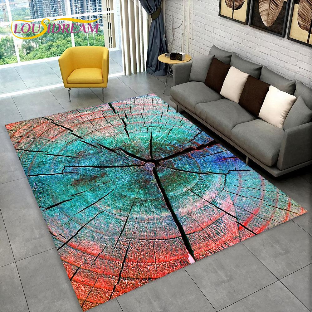 3D Wood Grain Retro Area Rug Large,Carpet Rug for Home Living Room Kids Bedroom Sofa Doormat Decor,Kitchen Non-slip Floor Mat