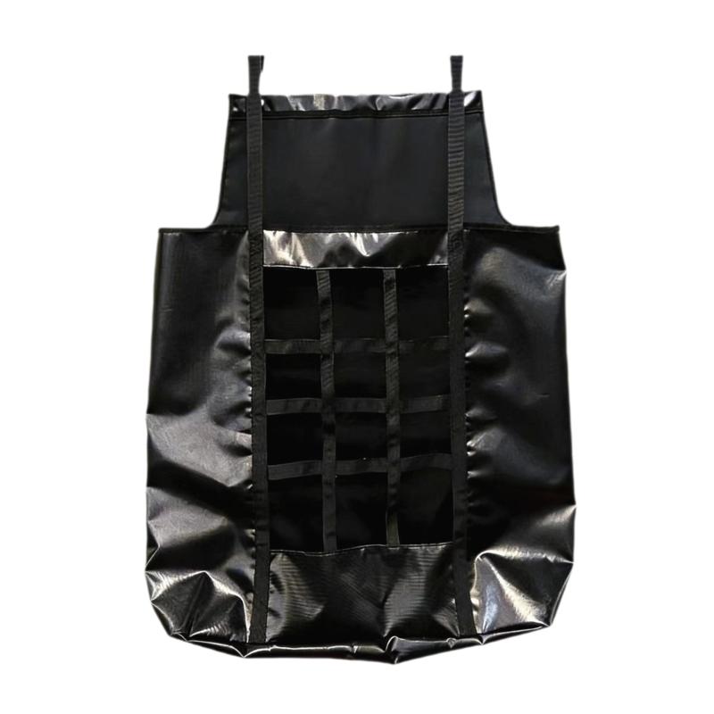 Horse Feeding Bag with Hanging Design, Black Front Opening Feed Bag, 60 x 71 cm Bag for Stable, Trailer, and Fence Feeding Contexts
