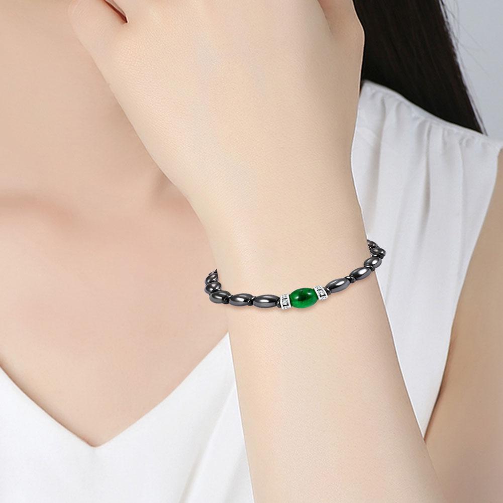 Fashion Simple Bracelet Black Gallstone 4PCS Bracelet Set for Women