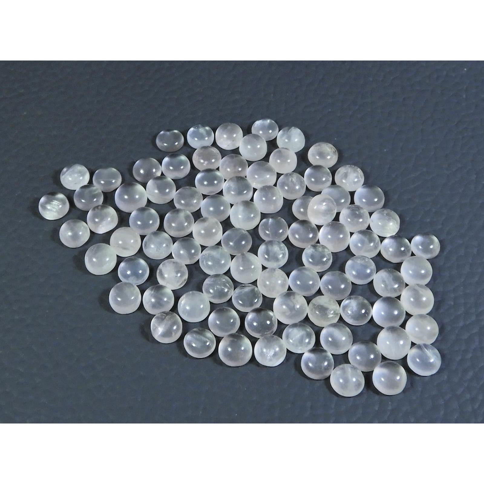 

4 ММ Натуральный Розовый Кварц Круглый Кабошон Свободный Драгоценный Камень Лот 87 Шт 50 Карат. А-346