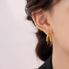 New European and American  Classic Temperament Copper Amber U-shaped Earrings for Women's Banquet Jewelry Earrings 2023
