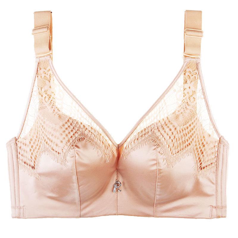 Sexy Large Breasts Show Small Full-cup Thin Section of The Bra Polymerization Without Steel Ring Top Support Underwear Female Bra