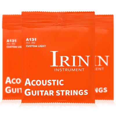 IRIN Acoustic Guitar Strings Carbon Steel Red Copper Winding Antirust Coating Acoustic Folk Guitar Strings Guitar Accessories