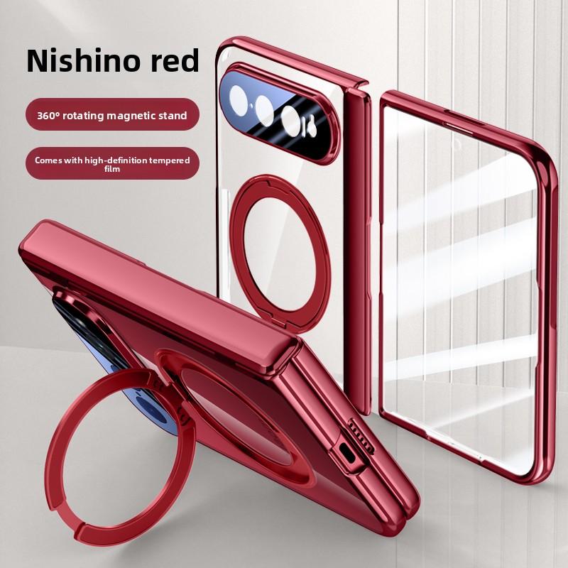 Für Xiaomi Mi 18 Fold Hülle Luxus-Beschichtung Magsafe Ringständer Magnetische Schutz-Rückseite Hülle für Xiaomi Mi 18Fold Schale