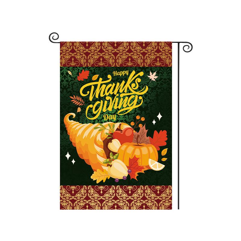 Thanksgiving Pumpkin Harvest Garden Flag for Outdoor Autumn Decor
