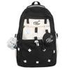 Large Capacity Simple Contrast Backpack Junior High School and High School CampusUses Style Versatile Burden-reducing High Value Backpack. Fit