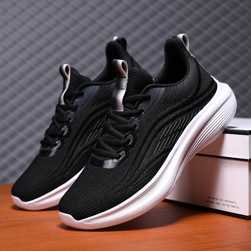 Spring and Summer Casual Sports Shoes Women's Flying Woven Mesh Breathable Ultra-light Soft Toilet Bottom Non-slip Shoes Student Running Shoes