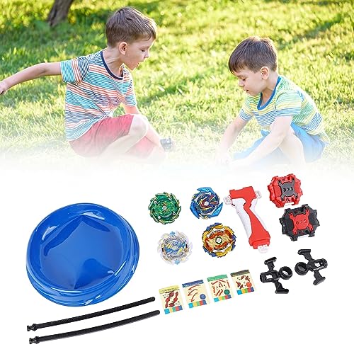 Ongwan Beyblade Burst 4-Piece Set, Rotating Gyro Toy with 2 Launchers and Detachable Battle Entries, Gyroscope Toy, Racing Game for Kids