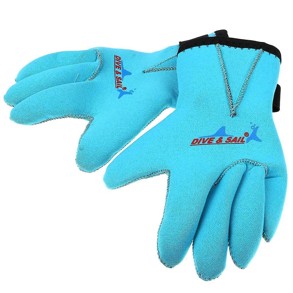2xChildren Kids 3mm Neoprene Scuba Diving Swimming Surf Wetsuit Gloves S Blue