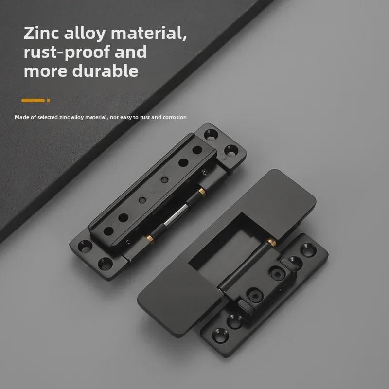 Zinc Alloy Adjustable 2D Invisible Hinge for Narrow Frame Ecological Doors