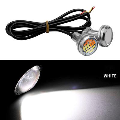 2 Τεμάχια Φως LED Εξαιρετικά Φωτεινό Εξοικονόμησης Ενέργειας Αλουμινίου Μάτι Αετού Λάμπα Φώτων Ημέρας για Αυτοκίνητο