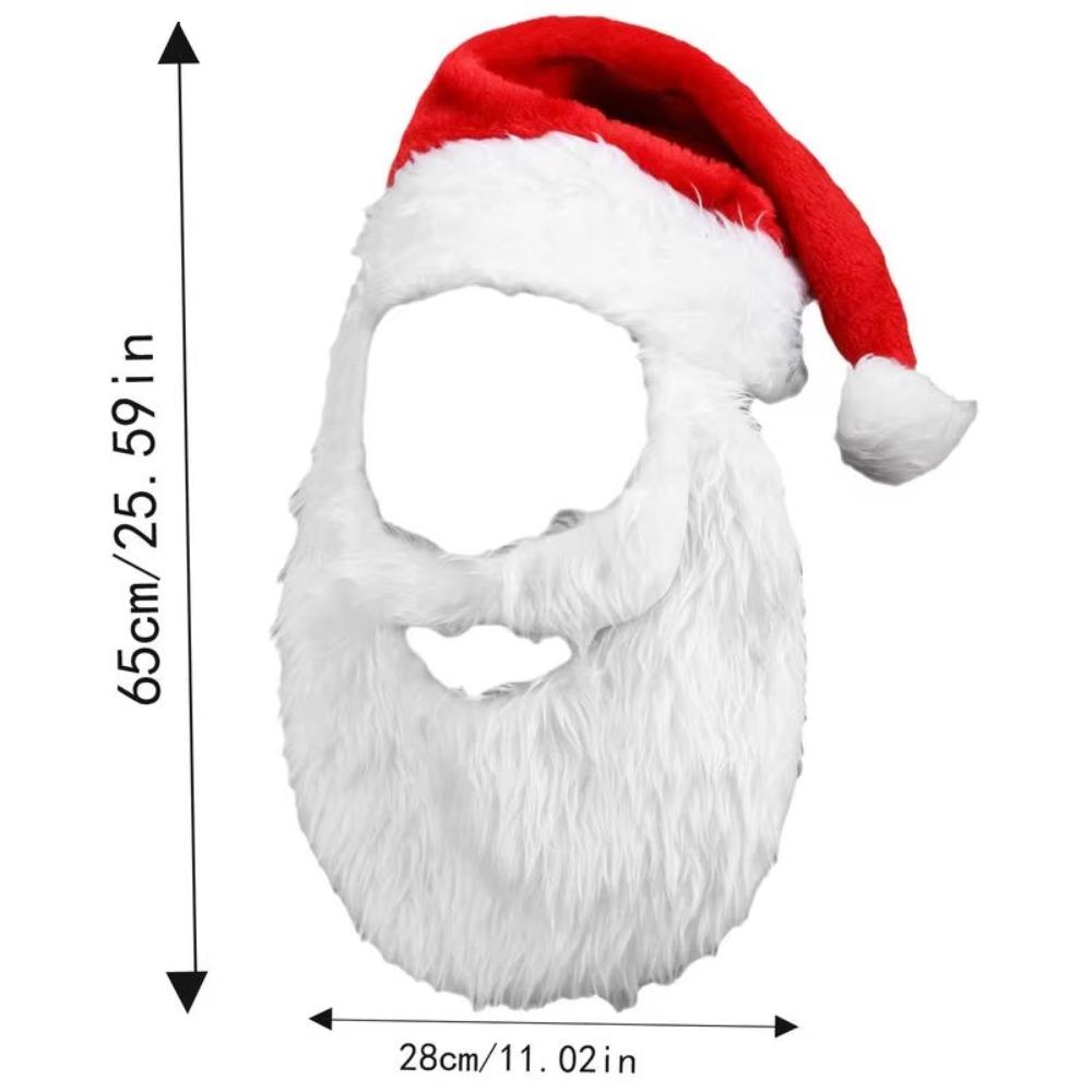 Gift Santa Hat and Beard Costume Cosplay Clothing New Year Red Christmas Santa Hats