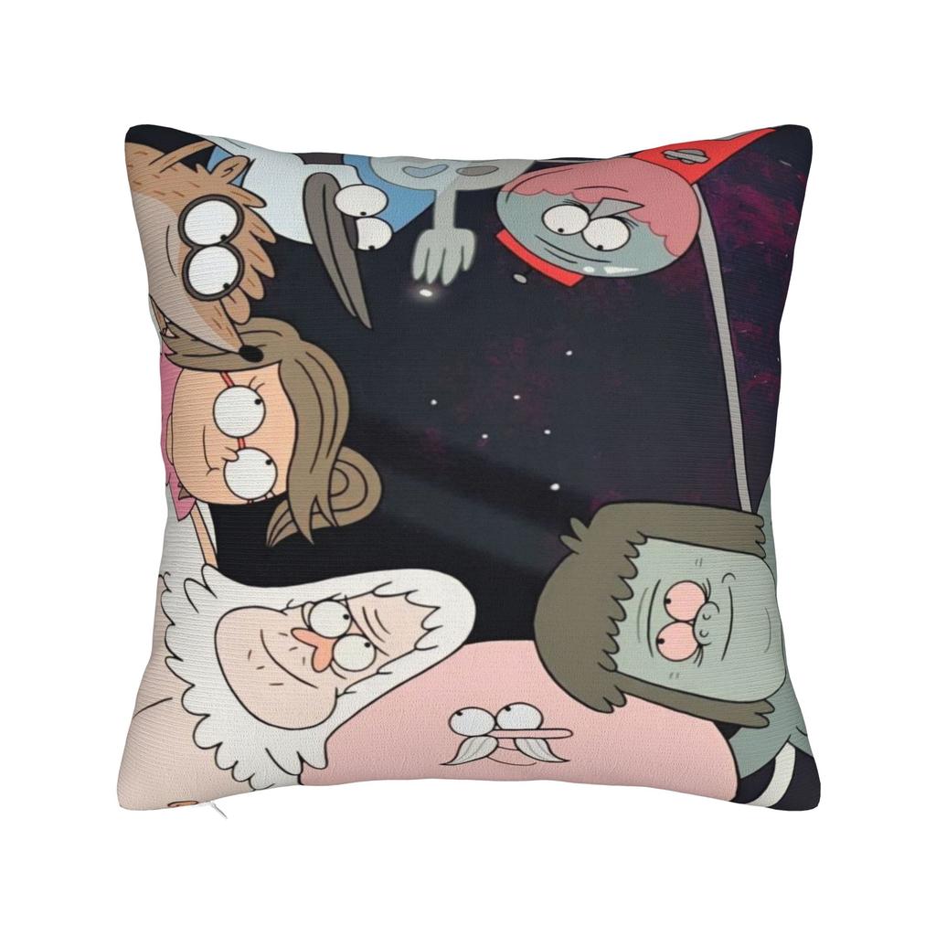 R-Regulars Show Cartoon Anime Pillowcase Merch Soft Cushion Cover Decorative Throw Pillow Case Cover Home Multi-Size