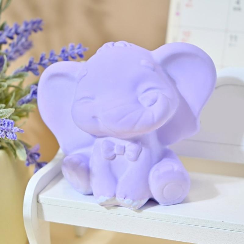 Lovely 3D Elephant Sturdy Silicone Mould Home Accessory for Creating Gypsum Resin Figurine Decorations Daily Casual Use