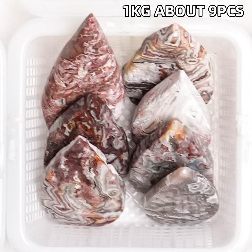 Mexico Crazy Lace Agate Freeform Crystal Tower Natural Polished Mexico Agate Stone Healing Crystal Feng Shui Home One Size