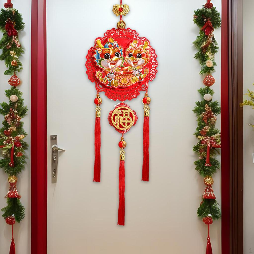 Dragon Door Sign Chinese Year Decoration Lunar Wall Home Office Living Room Fu