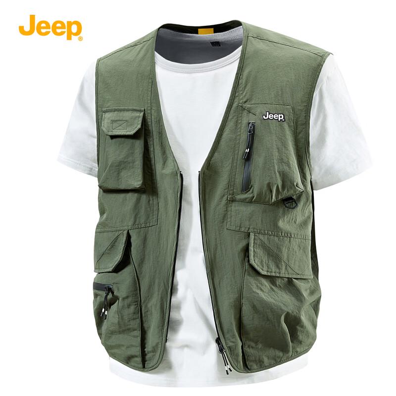 JEEP Men's Multi-Pocket Outdoor Fishing Vest