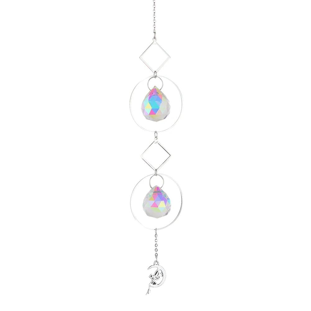 Crystal Wind Chime Wind Chimes Outdoor Ornament Handmade Hanging Suncatcher with AB Coating Home Decor Gifts for Window Car