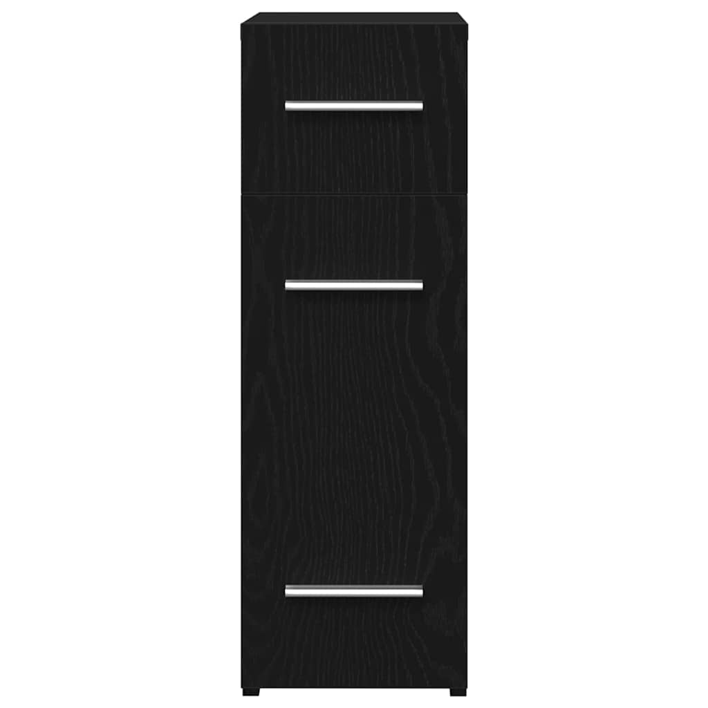 Pharmacy Cabinet Black Oak Effect 20 x 45.5 x 60 cm