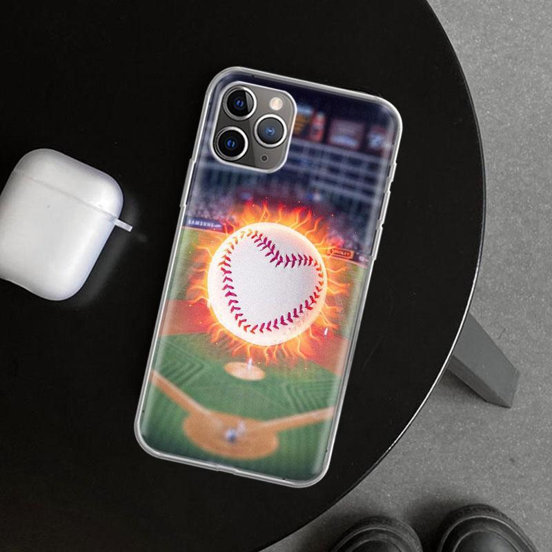 Baseball Sport Phone Case Cover for iPhone 11 12 13 Mini 14 15 Plus 16 Pro Max 17 Air 7 8 + SE Art Customized Fundas 11 12 13 Mi
