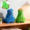 Cartoon Dinosaur Squeeze Toy with Long Hair Glitter Soft TPR Rubber Stress Relief Fidget for Kids Pull-Resistant Visual Stimulation Anxiety Relief