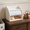 Miniature Cabinet with Breads, Tiny Rolling Shutter Cabinet, Realistic Mini Breads, Pretend Play Toys Furniture for 1/12 Scale Doll Mansion