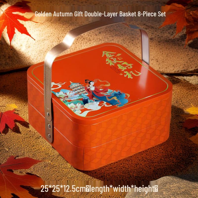 Премиальная портативная подарочная жестяная коробка для лунных пряников