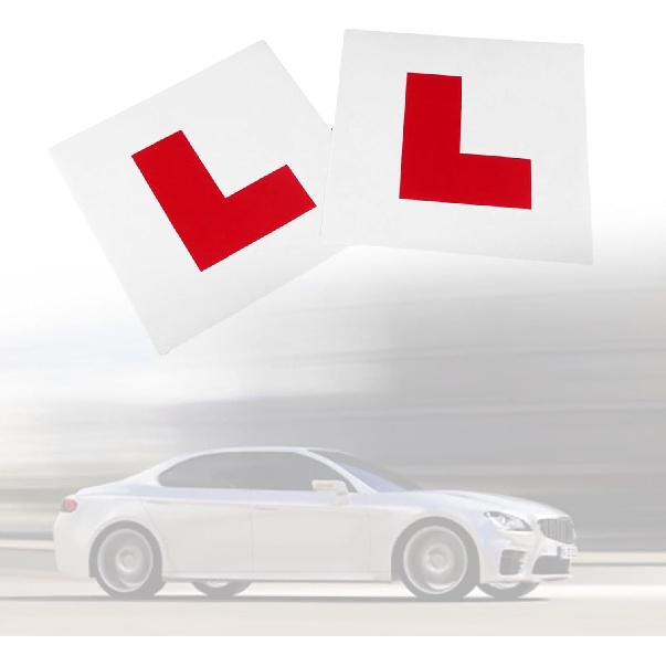 

Car Self Adhesive Sticker for Learner New Driver Sign Plate Waterproof L Letter Stickers Protect Car Paint Protective Film Auto Emblem-Novelty Bumper