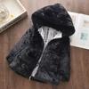 Winter Baby Mädchen Kleidung Faux Pelz Mantel Fleece Jacke Warme Schneeanzug Mit Kapuze Parka kinder Oberbekleidung Herbst Kleidung