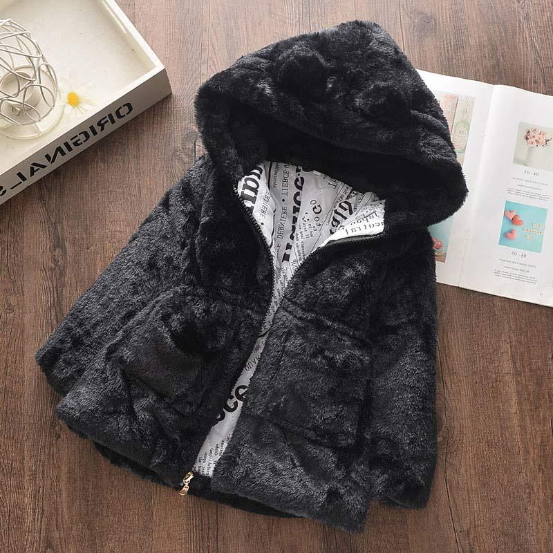 Winter Baby Mädchen Kleidung Faux Pelz Mantel Fleece Jacke Warme Schneeanzug Mit Kapuze Parka kinder Oberbekleidung Herbst Kleidung