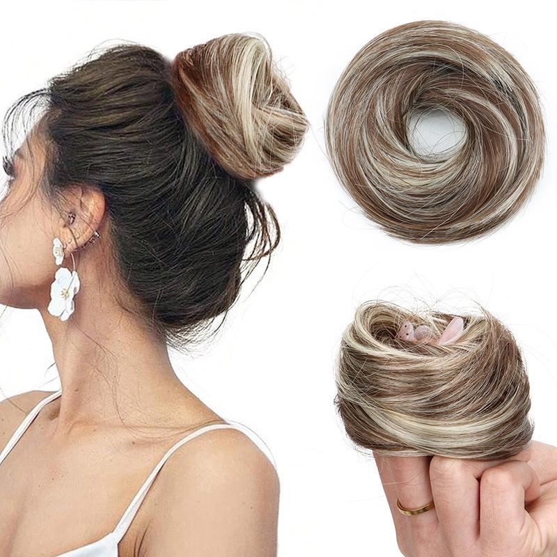 

1PC Natural Durable Wig Soft Hair Realistic Straight Lazy-Friendly Hair Seamless Tie Voluminous F