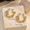 Fashion Irregular Geometric Line Hoop Earrings Stainless Steel Colorful Earrings Suitable For Woman Daily Wear Party Gifts