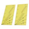 2set Seam Guide Ruler Strong Magnetic Stainless Steel Transparent Acrylic Yellow Ruler Positioning
