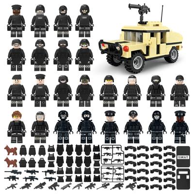 Swat Set Police Car Small Particle Children's Building Blocks Christmas Gift