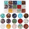 Beads, Multicolor Gem Chips Crystal Loose Rocks Bead with Hole for Jewelry Making Crafting