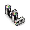 4 Stück/Set Auto Rad Reifen Ventilkappen Luft Staubdichte Abdeckung für Alfa Romeo Giulia 159 147 156 4C Stelvio Giulietta Mito Zubehör rvcr43
