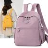 Backpack Women's Solid Color Casual Simple Versatile Schoolbag Literary Style Outdoor Travel Commuting Texture Women's Schoolbag