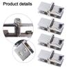 4pcs Shower Glass Door Hinges 180 Degree Double Sided Glass Door Clamp Hinges Adjustable 5mm - 8mm Glass Furniture Hinges