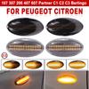 Dynamic Fender Turn Signal For Peugeot Citroen C1 C2 C3 C5 C6 107 206 307 207 407 607 1007 Berlingo Jumpy Led Light Side Marker