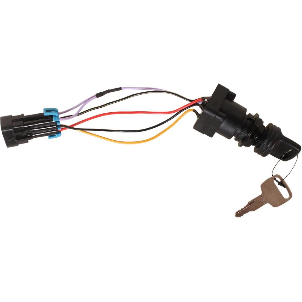 Boat Engine 87-897716K01 897716 8M0059686 3-Position Ignition Key Switch W/Harness for Mercury Marine Quicksilver Outboard Motor