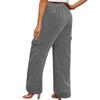 Solid Color Casual Sports Loose Pocket Drawstring Women's Sweatpants